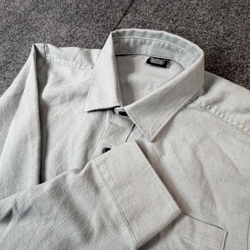 Hurley Boys Size 12-13Y Large‎ Light Grey Long Sleeve Button Down Flannel Shirt